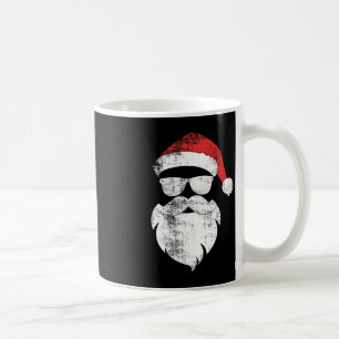 Caneca De Café Papais noeis de Hipster divertidos frente com barb