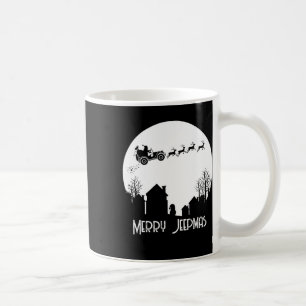 Caneca De Café Papais noeis de Jeepmas felizes de Natal Reindeer 