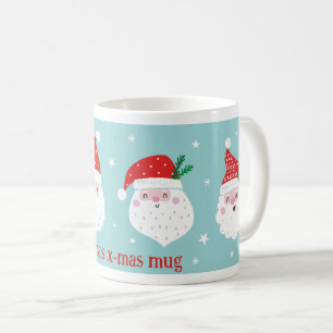 Caneca De Café Papais noeis de Jolly bonitos na horta