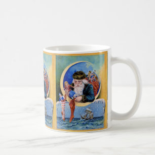 CANECA DE CAFÉ PAPAIS NOEIS DE MARINHEIROS, LUA, MEIAS DE NATAL E