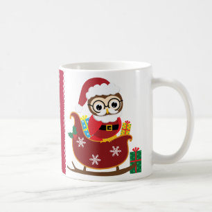 Caneca De Café Papais noeis de Natal Coruja