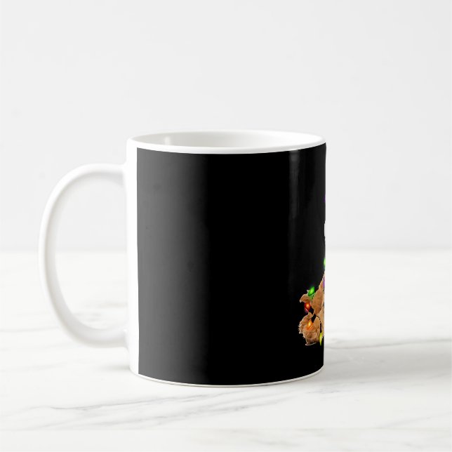 Caneca De Café Papais noeis de Natal de Goldendoodle (Esquerda)