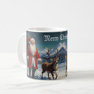 Caneca De Café Papais noeis de Natal do Pai Festivo