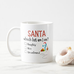 Caneca De Café Papais noeis de Natal engraçados e Lista legal