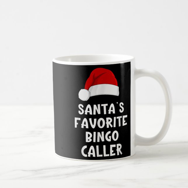 Caneca De Café Papais noeis de Natal Favoritos Bingo Chamam O Xma (Direita)