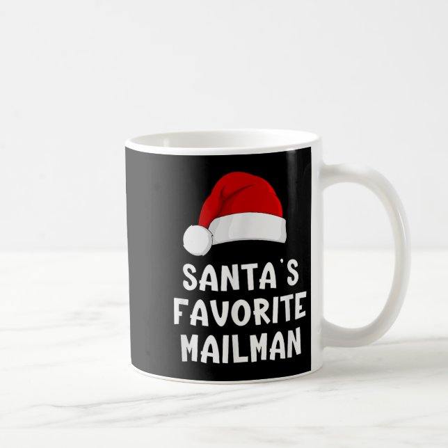 Caneca De Café Papais noeis de Natal Favoritos do Mailman Funny X (Direita)