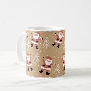 Caneca De Café Papais noeis de Natal Festivos Celebração de Neve