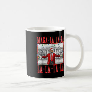 Caneca De Café Papais noeis de Natal Mega La La La Engraçado Trum
