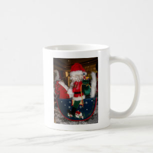 Caneca De Café Papais noeis de Natal num Cavalo com Impressão de