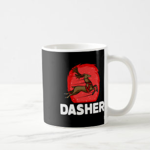 Caneca De Café Papais noeis de Natal Reindeer Figurume Dasher