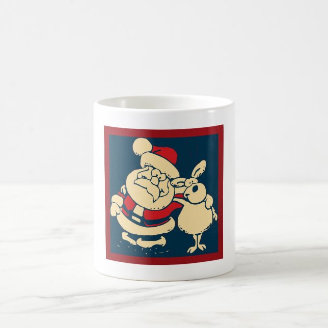 Caneca De Café Papais noeis de Natal retrógrados e o seu Reitor B (Centro)