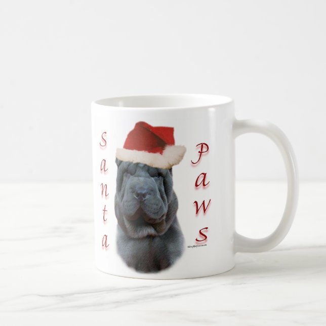 Caneca De Café Papais noeis de Shar-Pei Chineses (Direita)