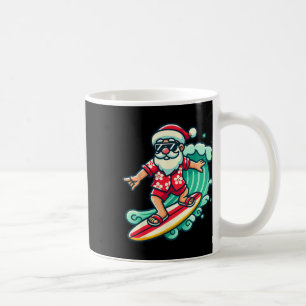 Caneca De Café Papais noeis De Surfe Férias De Natal Tropicais Xm