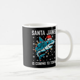 Caneca De Café Papais noeis de tubarão natalino Tubarão Natal Hom