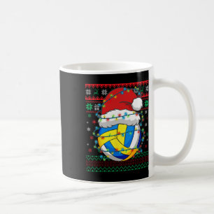 Caneca De Café Papais noeis de Voleibol de Natal Hat Esportivo