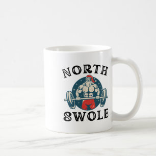Caneca De Café Papais noeis de Workout Engraçado do Swole Norte N