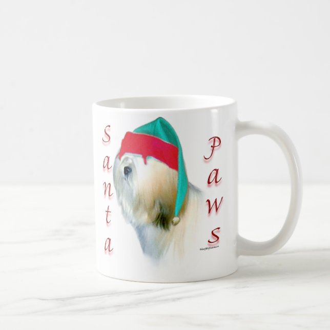 Caneca De Café Papais noeis do Apso Lhasa (Direita)