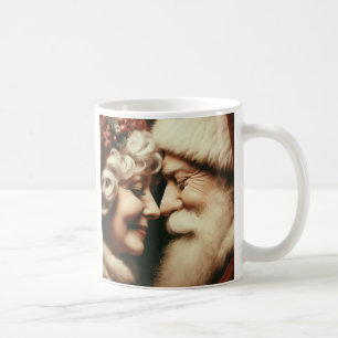 Caneca De Café Papais noeis e Sra. Claus esfregando narizes!
