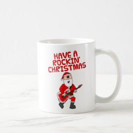 Caneca De Café Papais noeis Elétrica Guitarrista de Natal