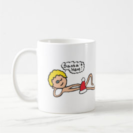 Caneca De Café Papais noeis Engraçados Aqui Humor Xmas