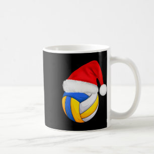 Caneca De Café Papais noeis Engraçados Do Papai Noel De Voleibol 