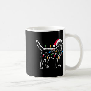 Caneca De Café Papais noeis Engraçados Labrador Retriever Luzes D