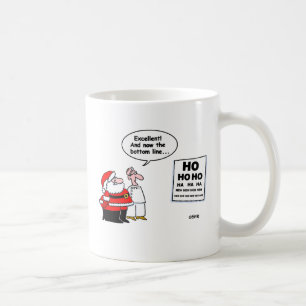 Caneca De Café Papais noeis Engraçados Olhos Médicos Café Mug