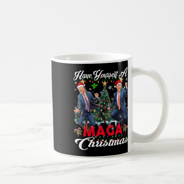 Caneca De Café Papais noeis Engraçados Tenham Um Feliz Natal (Direita)