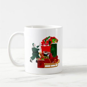 Caneca De Café Papais noeis estão embalando sua coxa