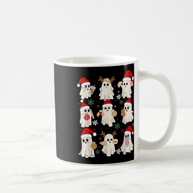 Caneca De Café Papais noeis Fantasmas de Natal Conchas (Direita)