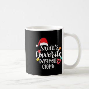 Caneca De Café Papais noeis Favoritos Folha de Pagamento Clerk Lu