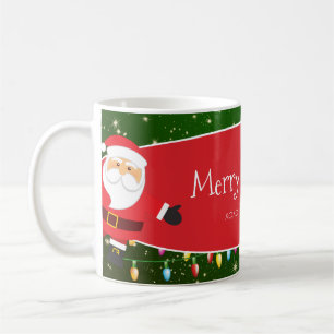Caneca De Café Papais noeis Feliz Natal Nome Família Café Mug