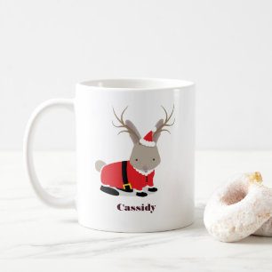 Caneca De Café Papais noeis Jackalope Nome Natal