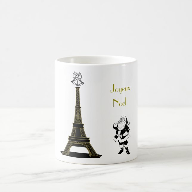 Caneca De Café Papais noeis Joyeux Noel Eiffel Tower Paris (Centro)