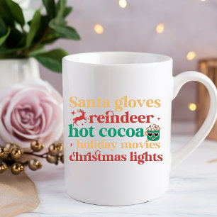 Caneca De Café Papais noeis Luvas Reindeer Feriado Quente de Coff