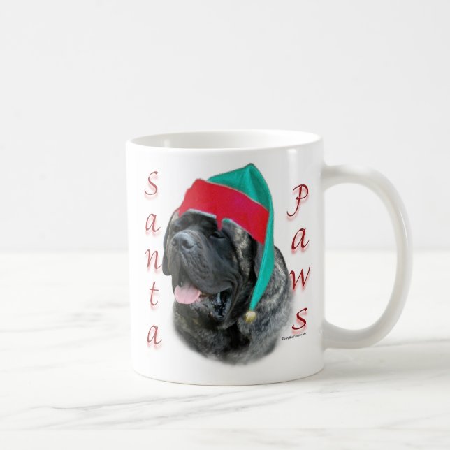 Caneca De Café Papais noeis Mastiff (brindle) (Direita)