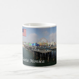 Caneca De Café Papais noeis Monica - Panorama - Estados Unidos -