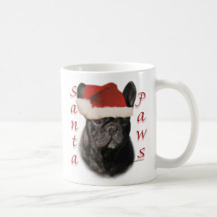 Caneca De Café Papais noeis para Bulldog Francês (preto)