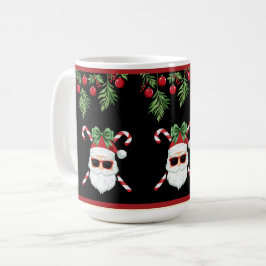 Caneca De Café Papais noeis Personalizados com Saudação de Natal
