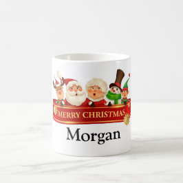CANECA DE CAFÉ PAPAIS NOEIS PERSONALIZADOS, SNOWMAN, ELF DESEJAND