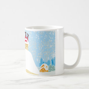 Caneca De Café papais noeis presos na chaminé