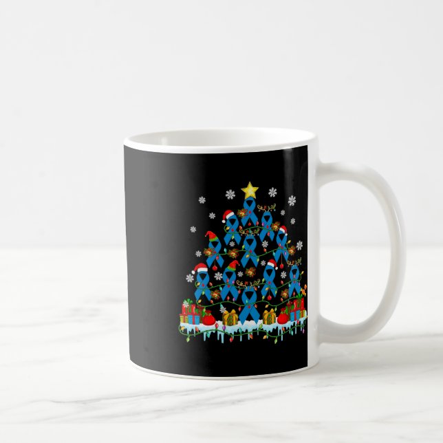 Caneca De Café Papais noeis Reindeer Elf Diabetes Fitas Chri (Direita)