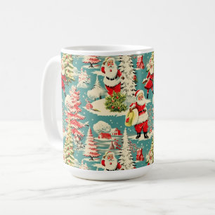 Caneca De Café Papais noeis Retro Wonderland 2