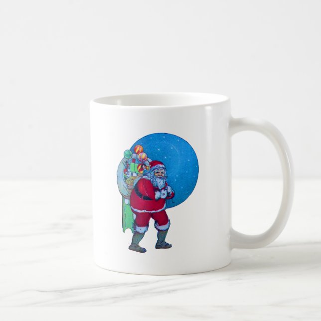 Caneca De Café Papais noeis, SACOS DE NATAL, BRINQUEDOS NO CÉU ES (Direita)