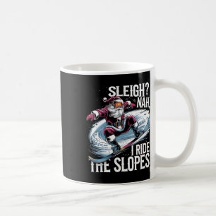 Caneca De Café Papais noeis Snowboarder No Snowboard Eu Passo