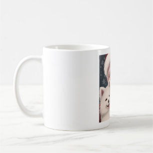 Caneca De Café Papais noeis sorridentes com o espião esquimó amer