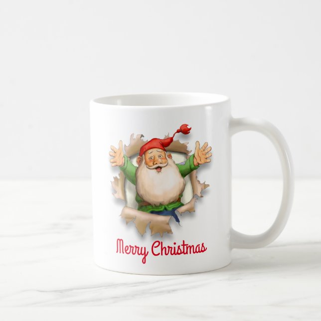 Caneca De Café Papais noeis Surpresa Feliz Natal (Direita)