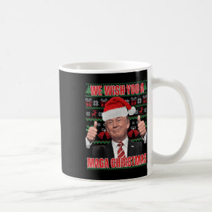 Caneca De Café Papais noeis Tremem o Natal Humor Engraçado Trump 