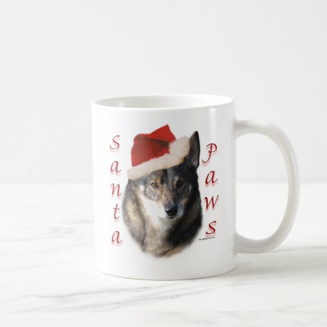 Caneca De Café Papais noeis Vallhund Sueco (Direita)