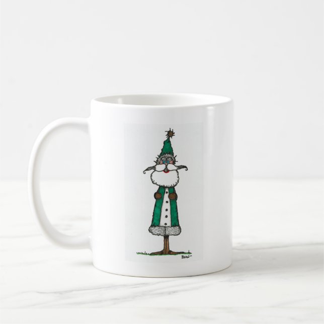 Caneca De Café Papais noeis verdes felizes (Esquerda)